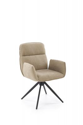Стул Halmar Стул кухонный Halmar K574 поворотный (темно-бежевый/черный) арт. V-CH-K/574-KR-C.BEZOWY