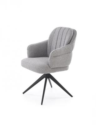 Стул Halmar Стул кухонный Halmar K570 поворотный (серый/черный) арт. V-CH-K/570-KR-POPIELATY