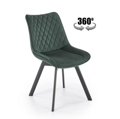 Стул Halmar Стул кухонный Halmar K520 (черный/темно-зеленый) арт. V-CH-K/520-KR-C.ZIELONY