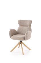 Стул Halmar Стул кухонный Halmar K585 поворотный (темно-бежевый/дуб натуральный) арт. V-CH-K/585-KR-C.BEZOWY/D.NATURALNY