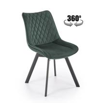 Стул Halmar Стул кухонный Halmar K520 (черный/темно-зеленый) арт. V-CH-K/520-KR-C.ZIELONY