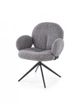 Стул Halmar Стул кухонный Halmar K568 поворотный (серый/черный) арт. V-CH-K/568-KR-POPIELATY