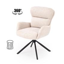 Стул Halmar Стул HALMAR K593 светло-бежевый/черный, поворотный арт. V-CH-K/593-KR-J.BEZOWY