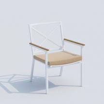 Стул IDEAL PATIO Стул ФЕСТА бежевый - белый каркас арт. FST.2422000