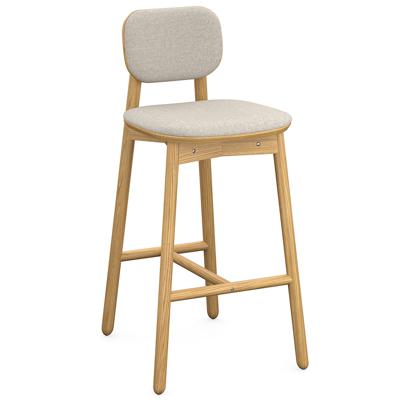 Стул LATITUDE Стул барный с обивкой saga, рогожка, бежевый арт. SGBRDBCHUPHLBSKBG