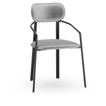 Стул LATITUDE Стул ror, round, велюр, черный/серый арт. RORCHRBKVLRGR