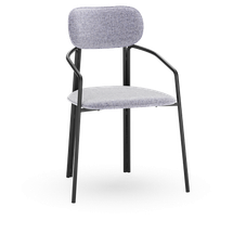 Стул LATITUDE Стул ror, round, рогожка, черный/серый арт. RORCHRBKBSKGR