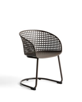 Стул La Forma (ех Julia Grup) Уличный стул Tenaro из коричневого пластика и стали арт. 482361
