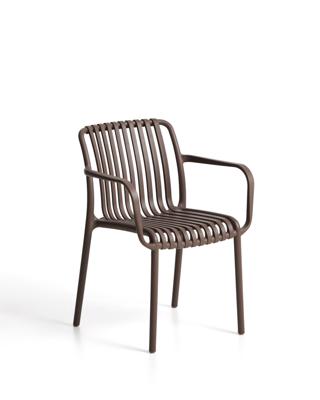 Стул La Forma (ех Julia Grup) Уличный стул Isabellini из пластика коричневого цвета арт. 482251