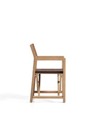 Стул La Forma (ех Julia Grup) Складной уличный стул Vilara коричнево-бежевый с каркасом из акации арт. 483471