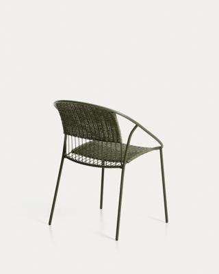Стул La Forma (ех Julia Grup) Уличный стул Atrani из оцинкованной стали и зеленой веревки арт. 482191