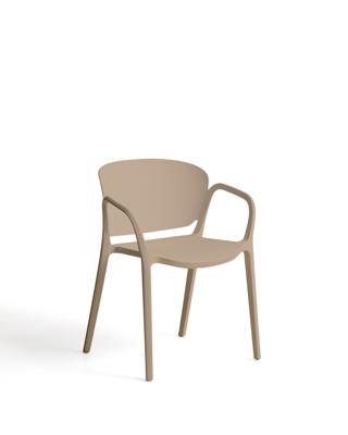Стул La Forma (ех Julia Grup) Уличный стул Ania бежевый пластиковый арт. 482173