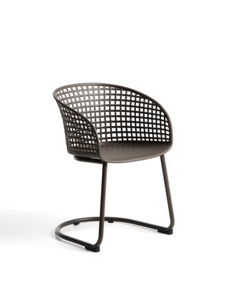Стул La Forma (ех Julia Grup) Уличный стул Tenaro из коричневого пластика и стали арт. 482361