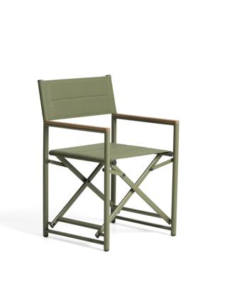Стул La Forma (ех Julia Grup) Складной уличный стул Tisno из зеленого алюминия и зеленого текстиля арт. 483453