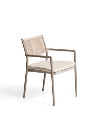 Стул La Forma (ех Julia Grup) Уличный стул Argasi из алюминия цвета экрю и веревки арт. 483181