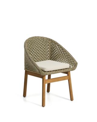 Стул La Forma (ех Julia Grup) Уличный стул Olbia из искусственного ротанга и массива тикового дерева арт. 481571