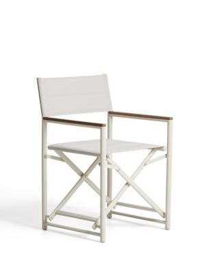 Стул La Forma (ех Julia Grup) Складной уличный стул Tisno из алюминия цвета экрю и текстиля цвета экрю арт. 483451