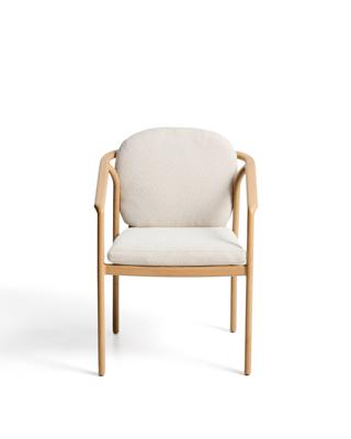 Стул La Forma (ех Julia Grup) Уличный стул Sirte из алюминия с отделкой под дерево и веревкой цвета экрю арт. 482345