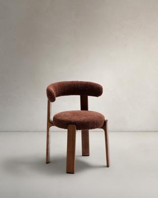 Стул La Forma (ех Julia Grup) Стул Granite из терракотовой синели и массива ясеня с отделкой орех арт. 505882