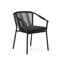 Стул La Forma (ех Julia Grup) Xelida Садовый стул из алюминия и черного шнура арт. 157315