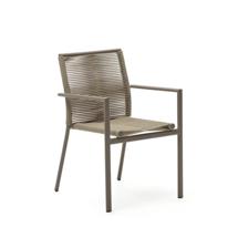 Стул La Forma (ех Julia Grup) Culip Садовый стул из алюминия и шнура в коричневом цвете арт. 156963