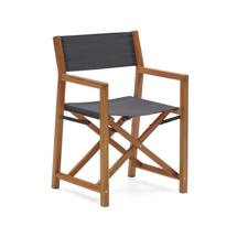 Стул La Forma (ех Julia Grup) Thianna Складной стул черного цвета с основанием из массива акации арт. 157407