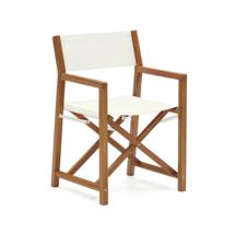 Стул La Forma (ех Julia Grup) Thianna Складной стул белого цвета с основанием из массива акации арт. 157461