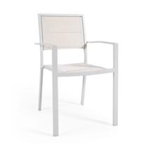 Стул La Forma (ех Julia Grup) Sirley Садовый стул из алюминия и белого текстиля арт. 117366