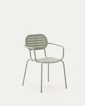 Стул La Forma (ех Julia Grup) Уличный стул Brai с подлокотниками из оцинкованной стали бирюзового цвета арт. 254494