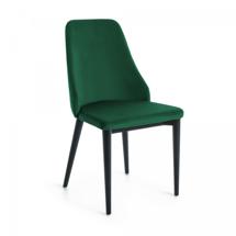 Стул La Forma (ех Julia Grup) Стул Roxie черного дерева черный бархатный зеленый арт. 067363
