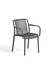 Стул La Forma (ех Julia Grup) Уличный стул Isabellini из пластика графитового цвета арт. 482249