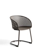 Стул La Forma (ех Julia Grup) Уличный стул Tenaro из коричневого пластика и стали арт. 482361