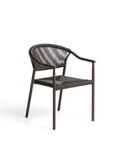 Стул La Forma (ех Julia Grup) Уличный стул Livadia из коричневого алюминия и веревки арт. 482293