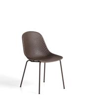 Стул La Forma (ех Julia Grup) Уличный стул Quinby из коричневой стали и пластика арт. 482333