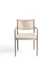 Стул La Forma (ех Julia Grup) Уличный стул Argasi из алюминия бежевого цвета и веревки арт. 483179