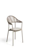 Стул La Forma (ех Julia Grup) Уличный стул Alimia из бежевого алюминия с бежевой веревкой арт. 482578