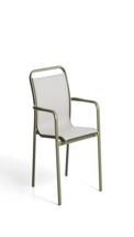 Стул La Forma (ех Julia Grup) Уличный стул Luri из алюминия зеленого цвета и бежевого текстиля арт. 482614