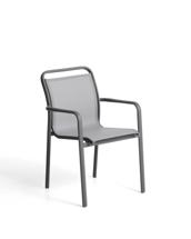 Стул La Forma (ех Julia Grup) Уличный стул Luri из графитового алюминия и серого текстиля арт. 482564