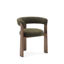 Стул La Forma (ех Julia Grup) Granite Стул на 3 ножках из зеленого шенилла и массива ясеня в отделке орех арт. 207765