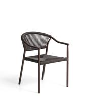 Стул La Forma (ех Julia Grup) Уличный стул Livadia из коричневого алюминия и веревки арт. 482293