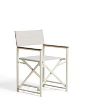 Стул La Forma (ех Julia Grup) Складной уличный стул Tisno из алюминия цвета экрю и текстиля цвета экрю арт. 483451