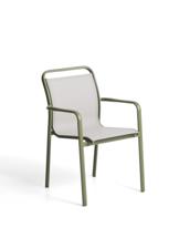 Стул La Forma (ех Julia Grup) Уличный стул Luri из алюминия зеленого цвета и бежевого текстиля арт. 482614