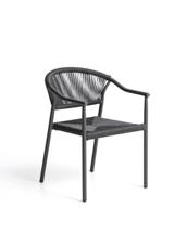 Стул La Forma (ех Julia Grup) Уличный стул Livadia из серого алюминия и веревки арт. 482289