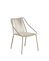 Стул La Forma (ех Julia Grup) Уличный стул Zivia из веревки цвета экрю и стали цвета таупе арт. 482365