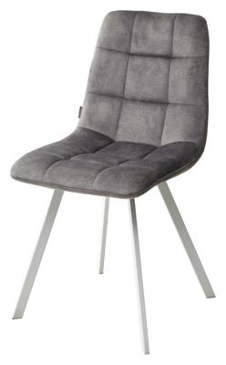 Стул М-СИТИ Стул CHILLI SQUARE PK6015-02 (VBP202) античный темно-серый, велюр/ белый каркас М-City арт. UDC8025VBP202W
