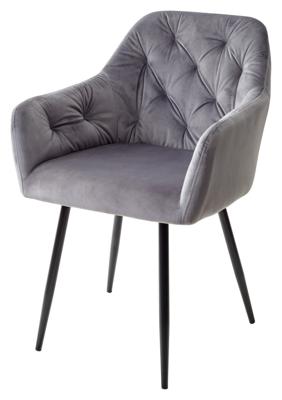 Стул М-СИТИ Стул PERU BLUVEL-14 GREY, велюр M-City арт. GDC120BLV14BLK