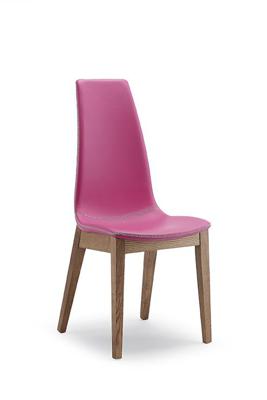 Стул М-СИТИ СТУЛ  SELLY, ASH WALNUT 167/ SOFT PIENO FIORE 275 FUSSIA с черн.строчкой арт. ZN-316844