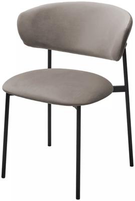 Стул М-СИТИ Стул ЛЕОНАРДО H-61 Кварцевый, велюр / черный каркас М-City арт. 455M06092