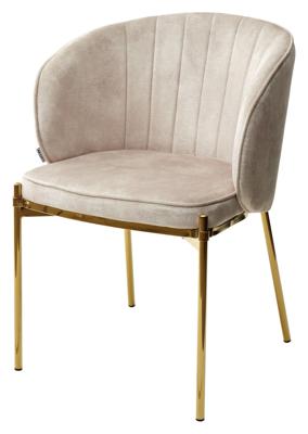 Стул М-СИТИ Стул DIANA UF912-11B античный бежевый, велюр / золотой каркас М-City арт. 629M06067