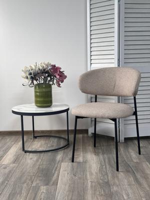 Стул М-СИТИ Стул TREND NS04 Крем, букле / черный каркас, М-City арт. 670M06061